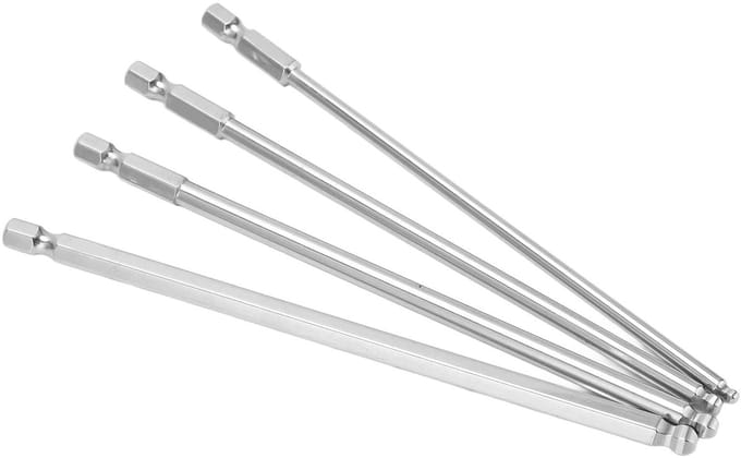 Dailygoods- Hexagonale Bits - Hoogwaardig Staal - Magnetische Kop - Zeskantige Kogeluiteinde - Schroevendraaier Bitset - Duurzaam en Robuust - Schroevendraaierbits