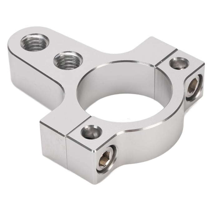 Motorfiets Stuurdemper Vork Frame Klem Beugel CNC Aluminium Verminder Wobbelingen Verbeter Stabiliteit white