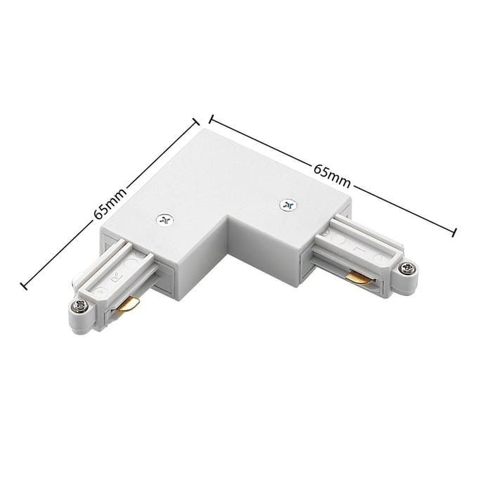 Lindby hoekconnector Linaro, wit, 1-fase systeem