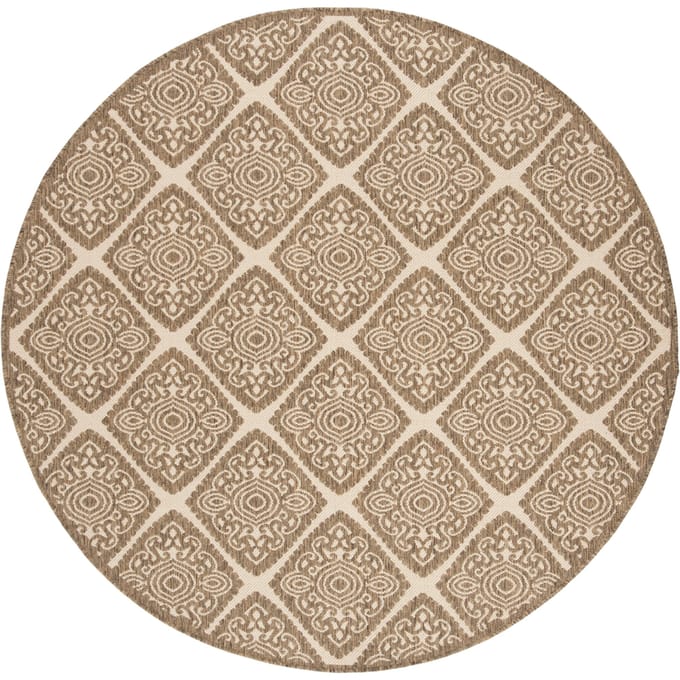Buitenkleed Melissani Rond Donker | Safavieh