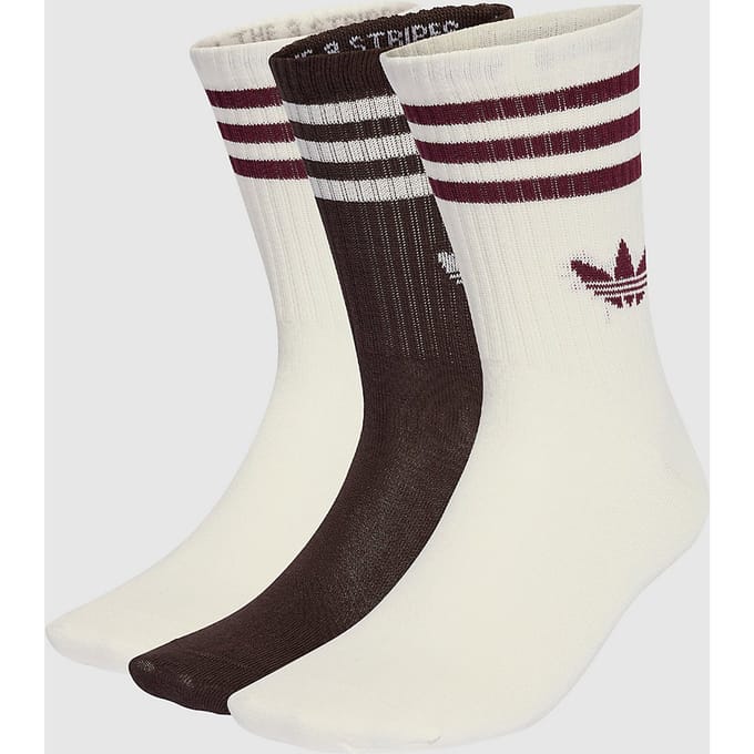 Adidas Mid Cut Crew 3 Pack Sokken Unisex - Wit - Maat 43-45