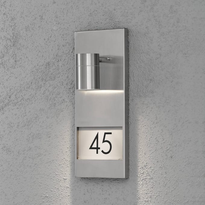Konstsmide Huisnummer lamp Modena 7655, roestvrij staal