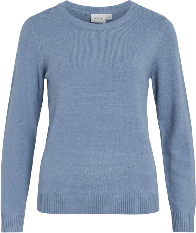 VILA - VIRIL O-NECK L/S KNIT TOP - NOOS - Dames - Gebreide truien