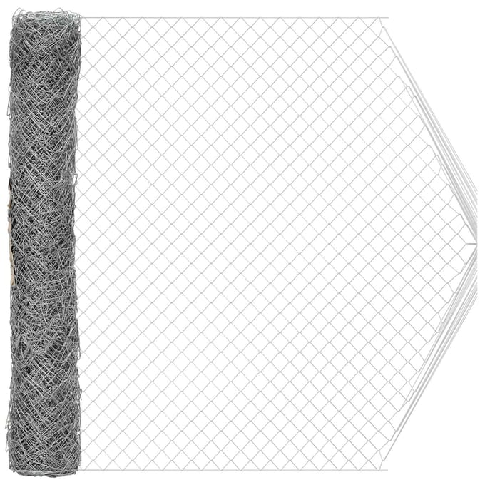 vidaXL - Kettinglinkheining - Gegalvaniseerd - 2 - x - 10 - m - Glas