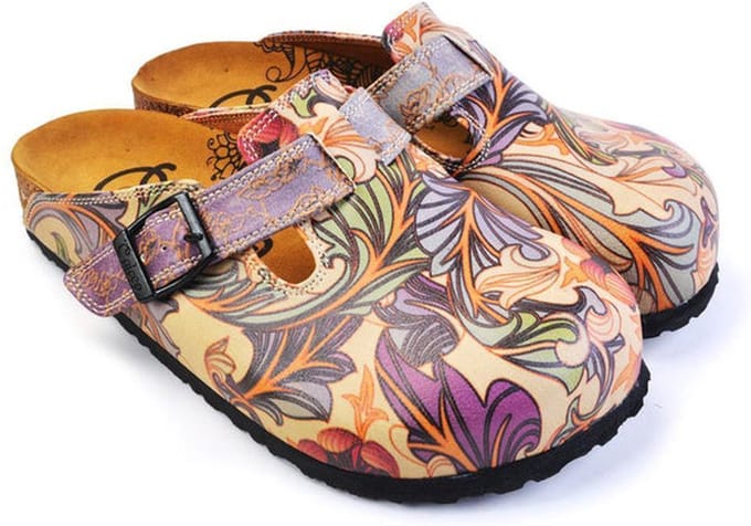 GOBY Clogs met Patroon – Handgemaakt – Hoge Kwaliteit – Maat 38