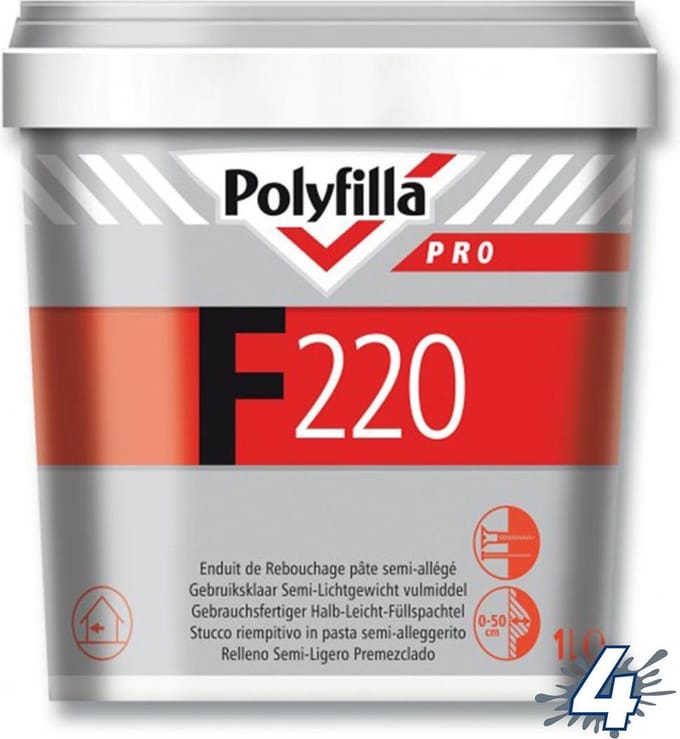 POLYFILLA PRO F220 - LICHTGEWICHT VULMIDDEL 1 L