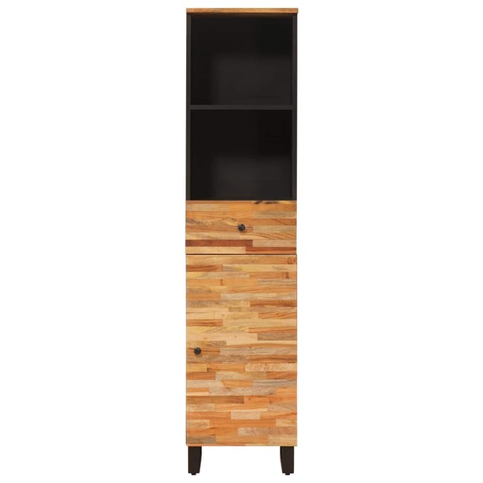 vidaXL - Badkamerkast - Artisan - Eiken - 38 - x - 33 - x - 160 - cm - Massief - Mango - Hout