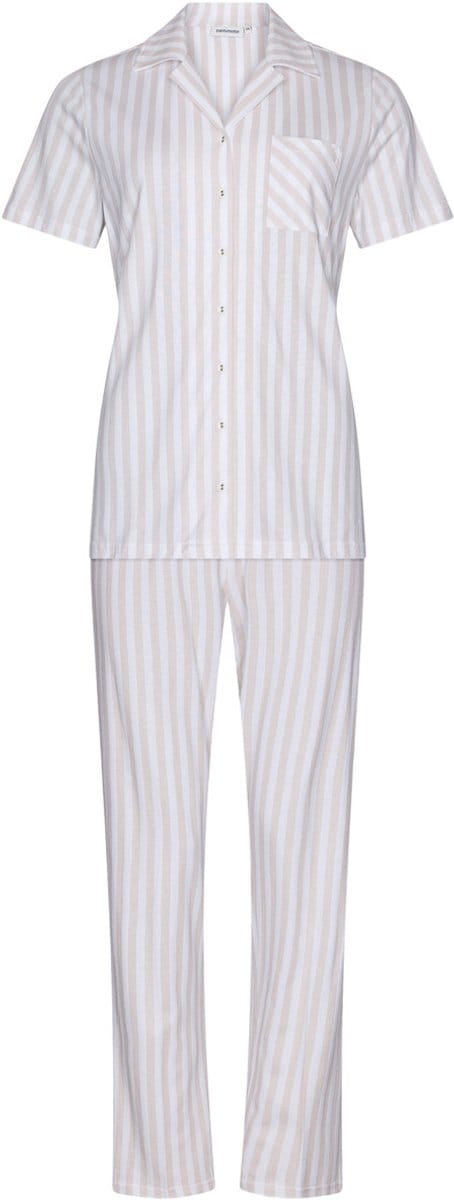 Pastunette Pyjama Beige Dream - Beige/Wit - Katoen - Doorknoop - Maat 52