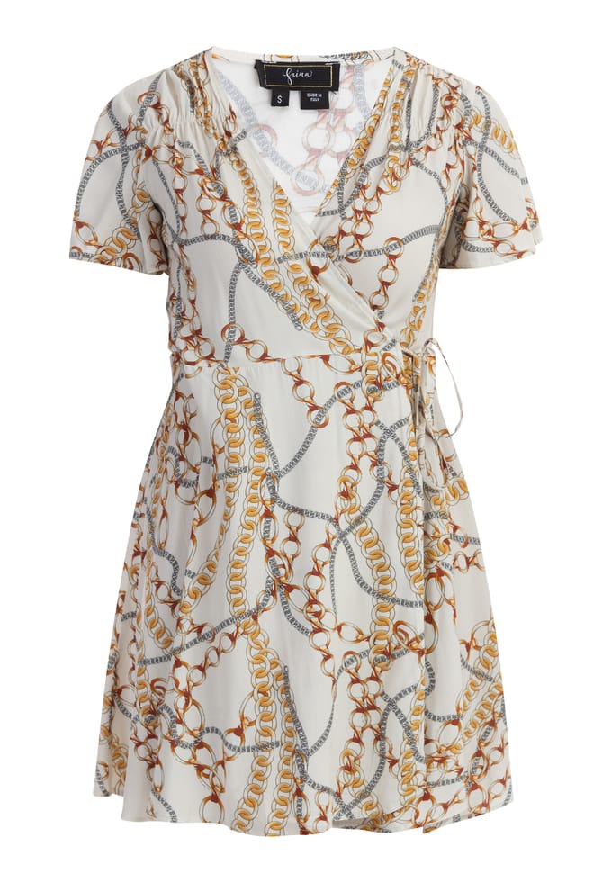 Faina Mini-jurk met all-over print Dames wit