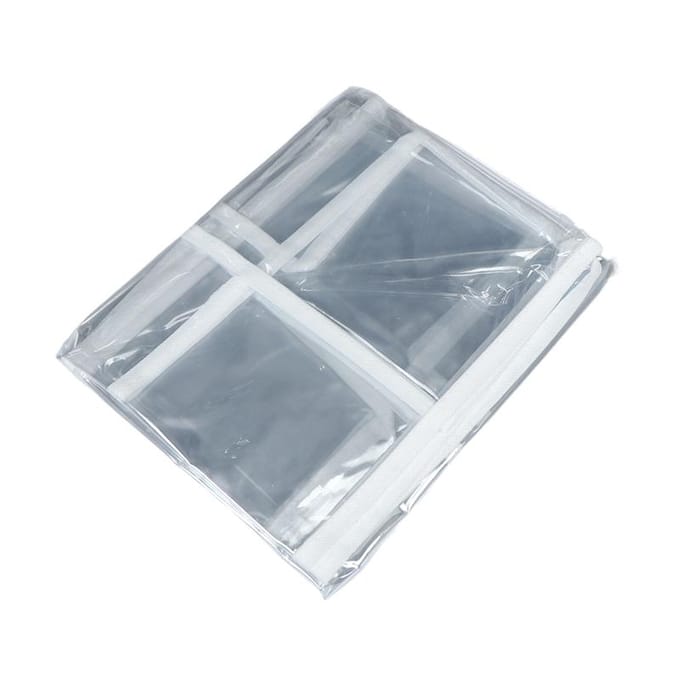Housse de Chaise de Salle à Manger Transparente en PVC Imperméable Résistante à l'Huile Anti-Rayures white