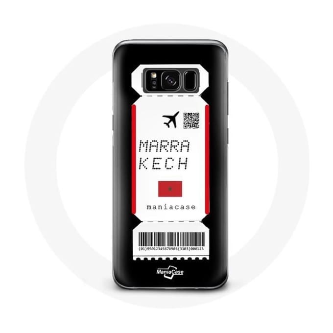 Coque pour Samsung Galaxy S8 Billet d'avion Marrakech Maroc