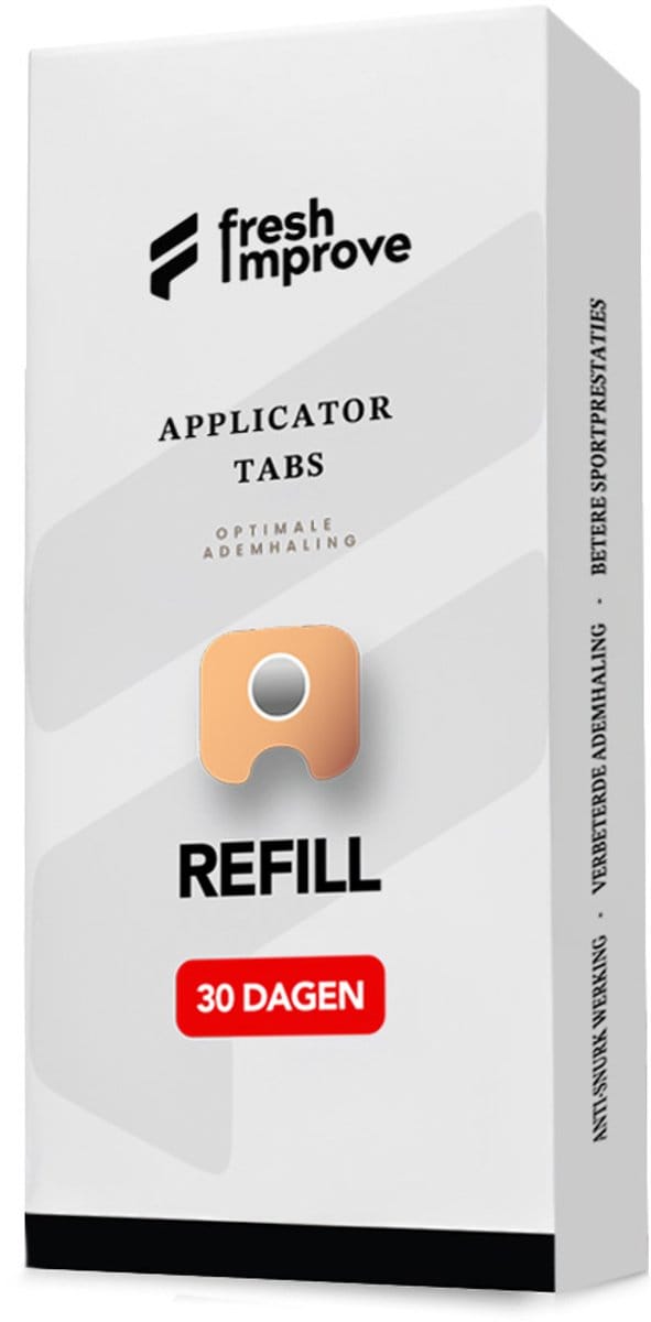 Fresh improve® - Refill Neusstrips – 60 stuks – Plakkers voor Magnetische Neusspreider - Navulling