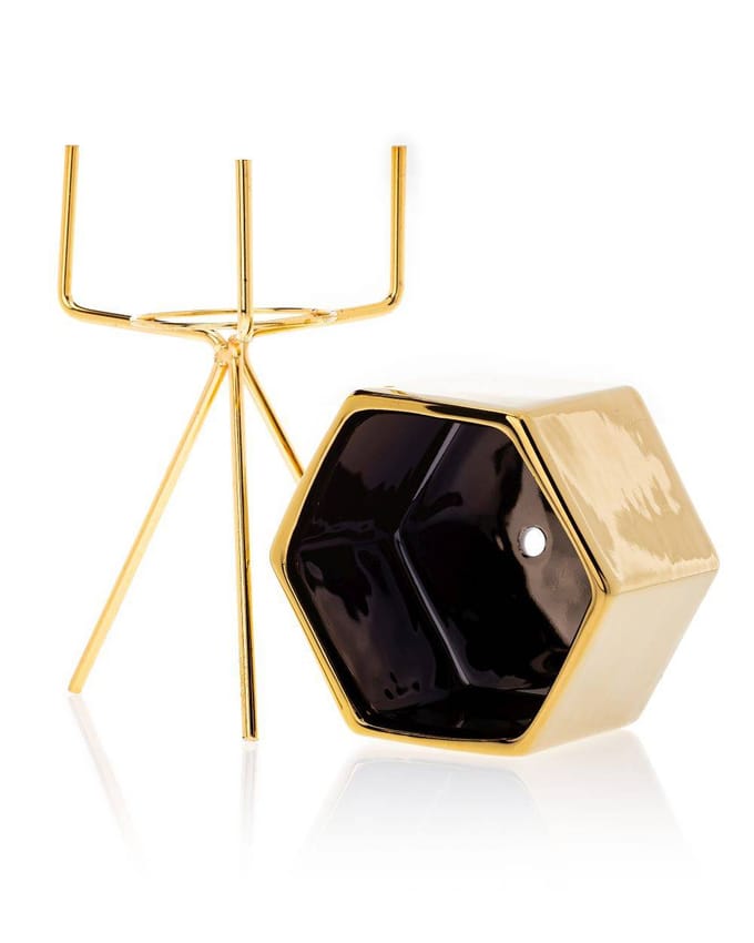 HowHomely Sashi - Bloempot - Goud - 18,5 cm