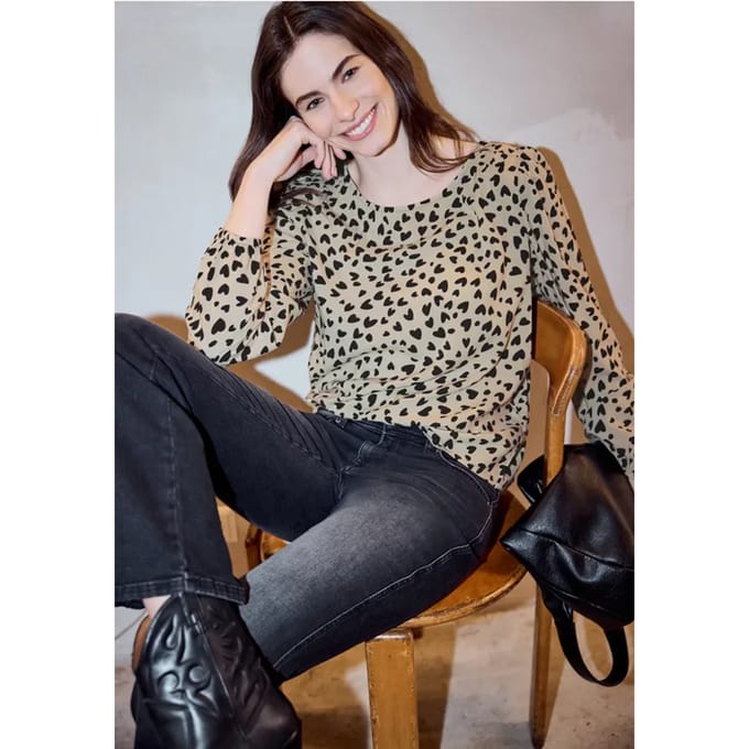 Blouse met hartjespatroon