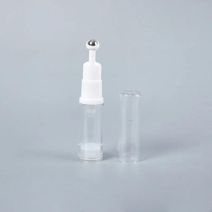 Bouteille vide rechargeable pour crème pour les yeux, rouleau avec boule en acier, pour sérum, Lotion, huile essentielle, récipient de stockage cosmétique, 5/10ml 5ML white