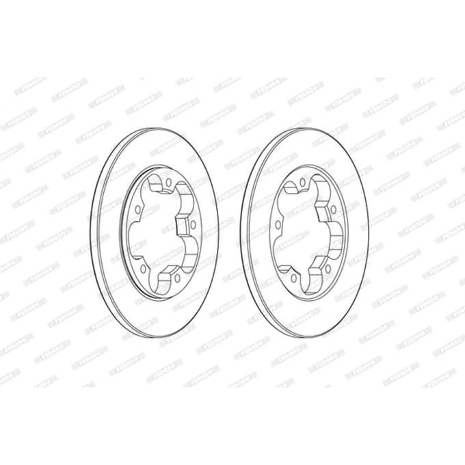 Remschijf FERODO DDF2484C achter, compleet, 2 stuk