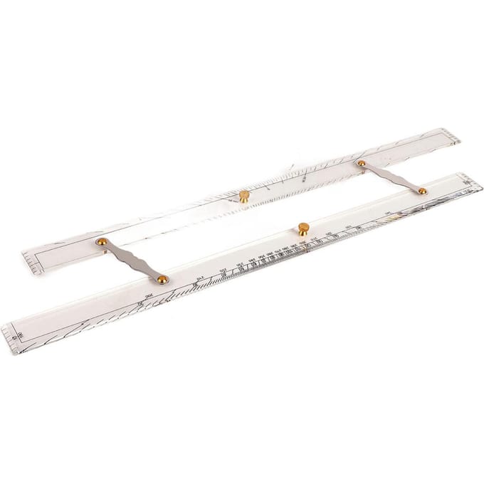 Règle parallèle de navigation maritime Échelle transparente Haute précision Transparence Bateau Navire Dessin Règle parallèle 600mm / 24in