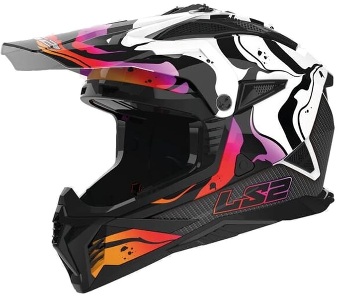 LS2 MX708 Fast II Wash Wit Offroad Helm - Helm