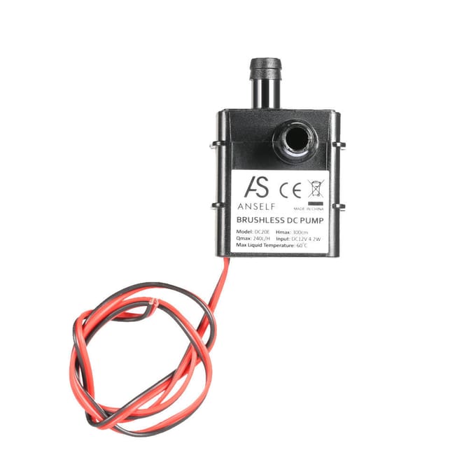 Anself DC12V 4.2W Mini borstelloze dompelpomp voor aquarium, aquarium, fontein, bloempot black
