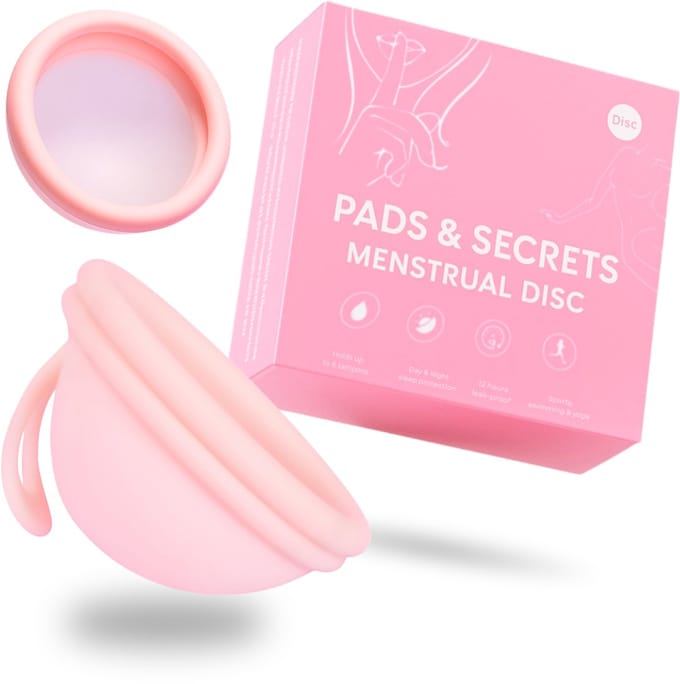 Pads & Secrets - Menstruatiedisc Maat L - Herbruikbare Menstruatie Disc Menstruatiedisk Disk - menstruatiecup - cup
