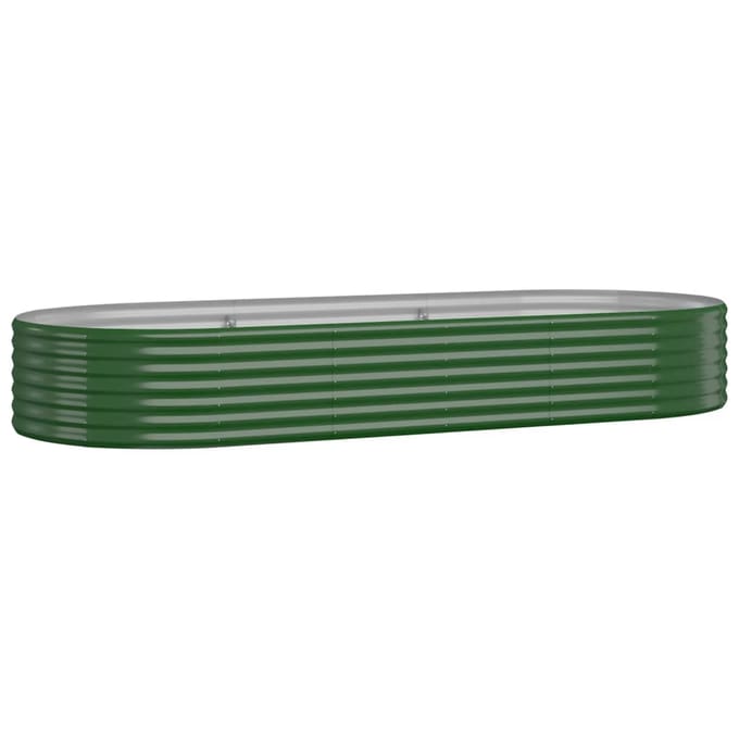 vidaXL - Plantenbak - 249x100x36 - cm - gegalvaniseerd - staal - groen