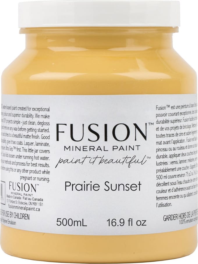 fusion mineral paint - meubelverf- acryl - geel - prairy sunset - 500 ml