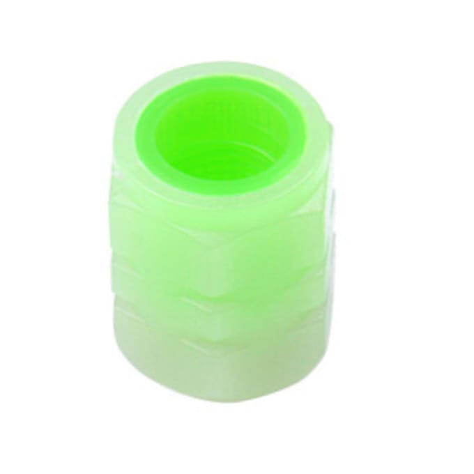 8 Pièces Bouchon de Valve de Pneu Étanche Anti-Poussière Lumineux Cache de Valve de Roue pour Vélo Moto beige
