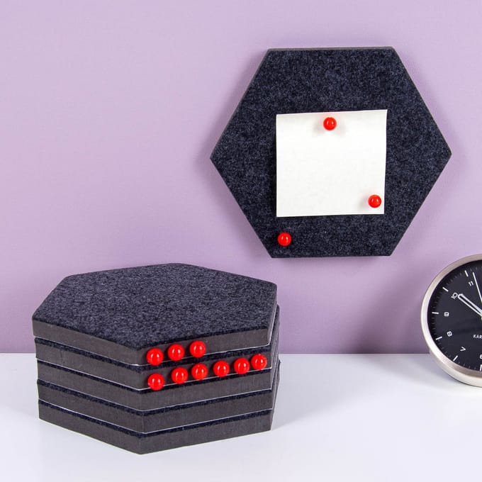 Zelfklevende Hexagon Prikborden (set Van 6) van OOTB