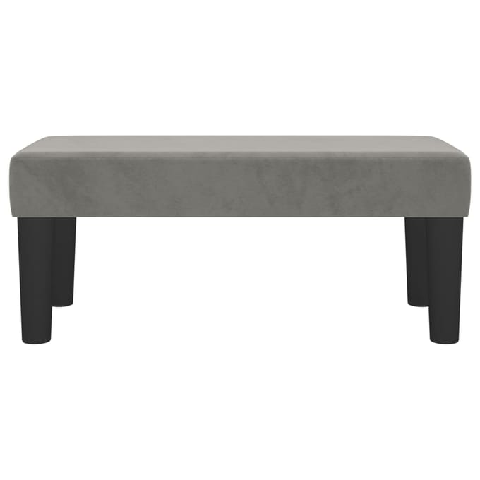 vidaXL - Bankje - 70x30x30 - cm - fluweel - lichtgrijs
