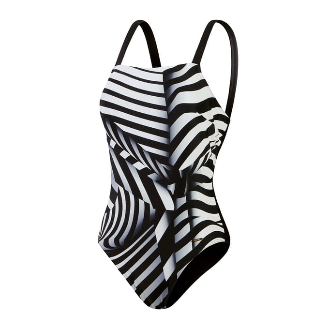 Dames zwempak uit 1 stuk Speedo Square Neck Print