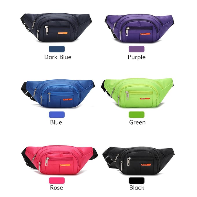 Unisex heuptasje waterdicht grote capaciteit verstelbare riem training hardlopen wandelen buiten taille paars