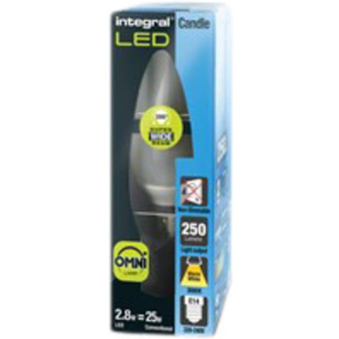 Integral LED lamp filament kaars E14 1.8W 250lm 2700K