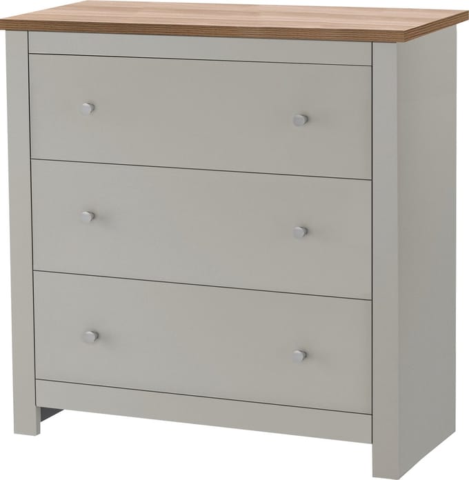 Emerald-Commode - 3-laden - Eiken/CrÃ¨me