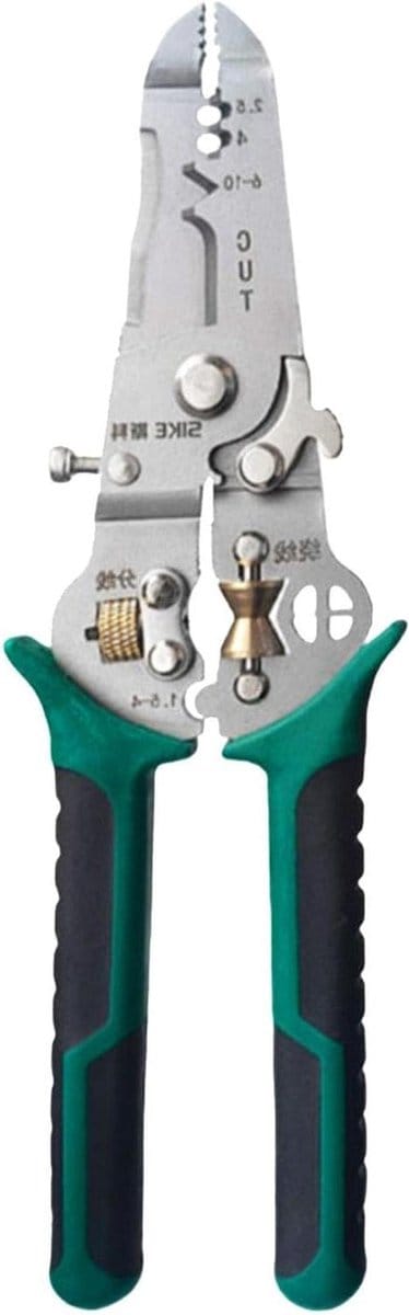 Striptang - Kabelstripper - Elektrische klussen - Multifunctioneel gereedschap - 18.5 cm lengte - Groen