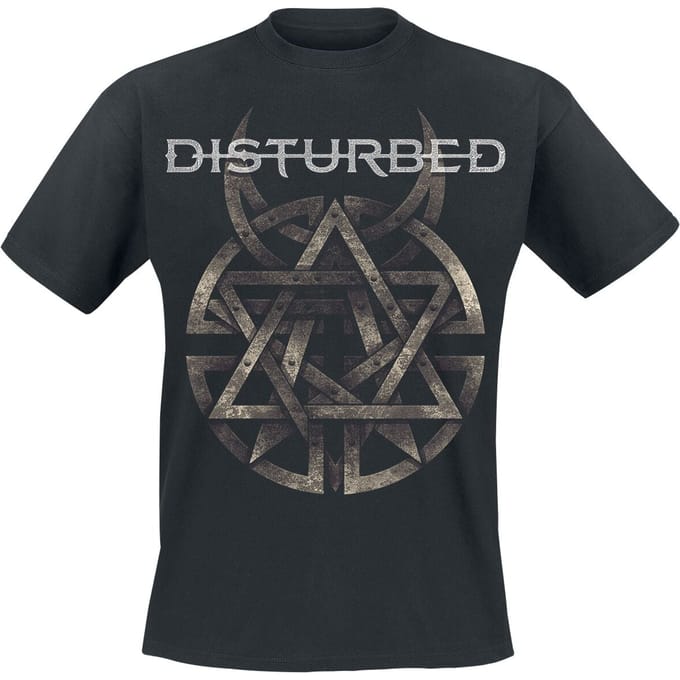 Disturbed T-shirt - Symbol - M tot 3XL - voor Mannen - zwart