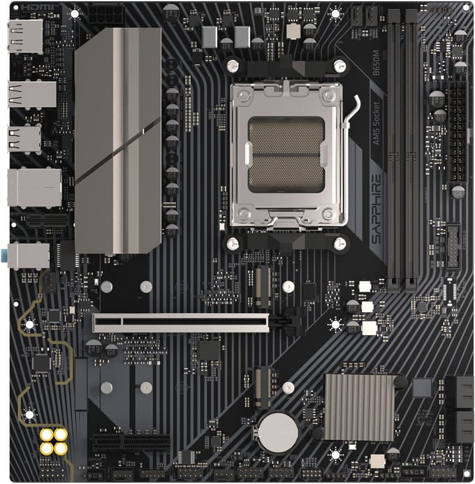 Sapphire B650M-E Serie - Moederbord - Micro ATX - AMD B650 - RGB Verlichting