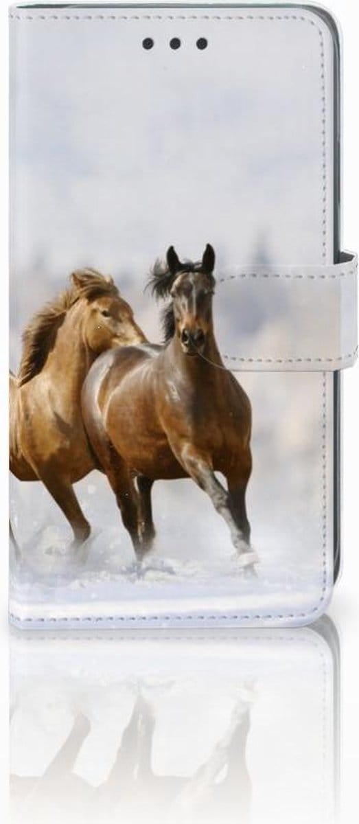 Apple iPhone Xr Telefoonhoesje met Pasjes Paarden