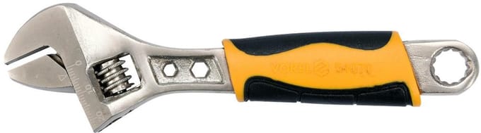Vorel - Instelbare Sleutel - 150mm - Ergonomische Handgreep - Nikkele Afwerking - Staal