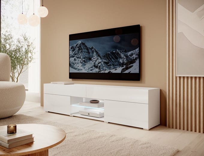 Meubella - TV-Meubel Cruise - Wit - 180 cm