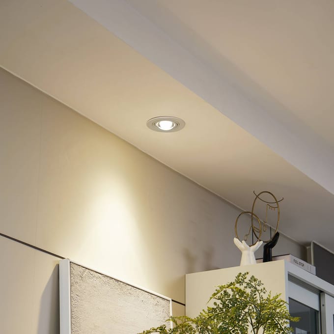 Lindby inbouwlamp Jyla, mat wit, Ø 13 cm, GX53