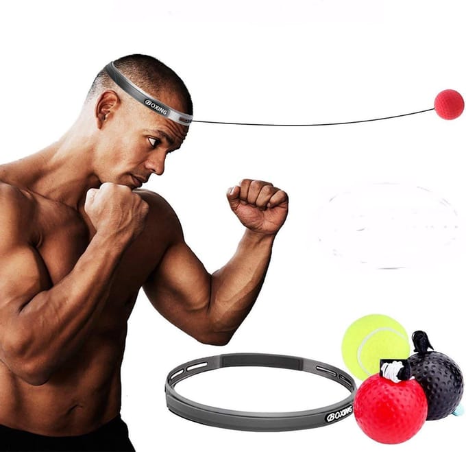 Speed Boksbal Reactietrainer met hoofdband en 3 ballen