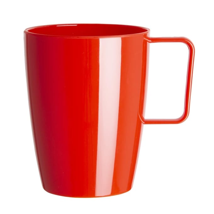 Olympia Kristallon bekers met handvat rood 348,7ml (12 stuks)