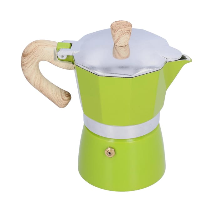 Cafetière 150ML Cafetière Moka de Table Cafetière Bouilloire pour Cuisinière à Gaz Cuisinière à Éthanol vert