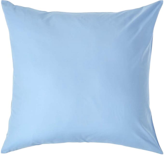 Homescapes Kussensloop 80x80 cm – Blauw – 100% Egyptisch Perkal Katoen – 200 TC