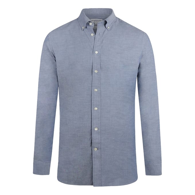 McGregor Stretch Oxford Shirt - Navy - Heren - Regular Fit - M