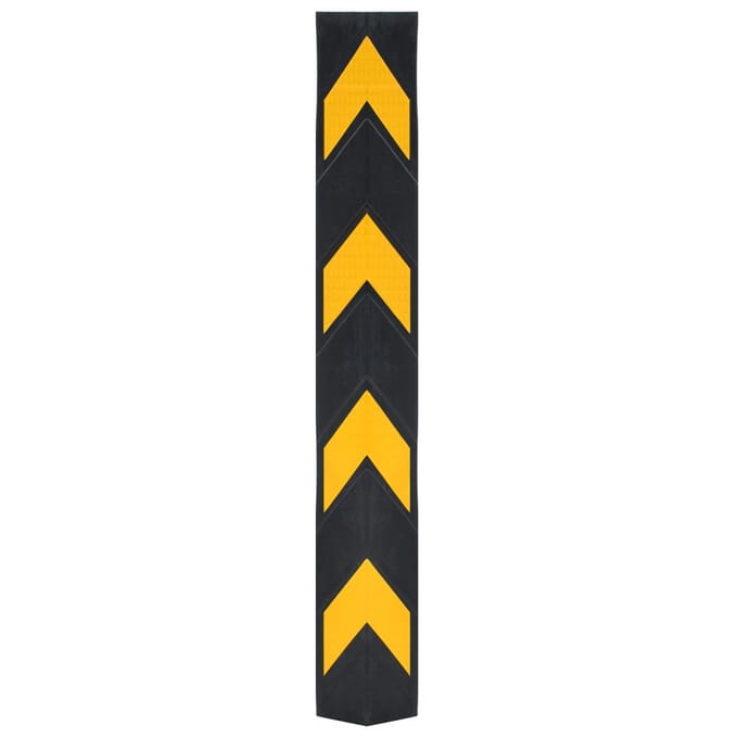 vidaXL Hoekbeschermers reflecterend 80 cm rubber 10 st