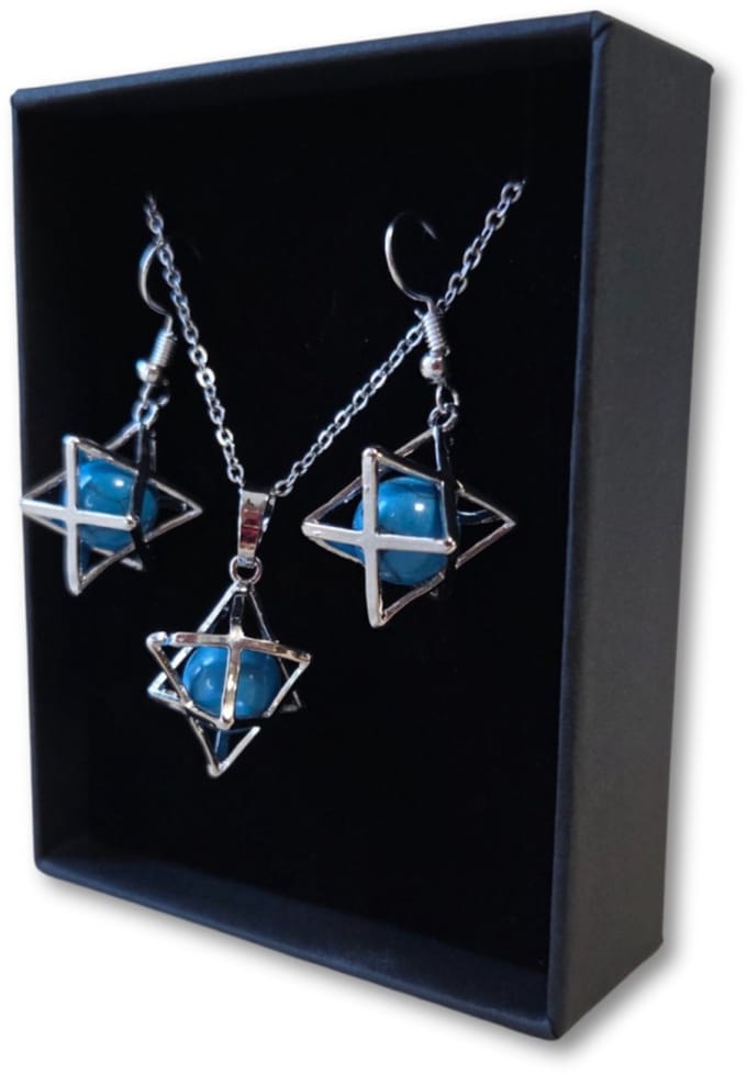 Merkabah sieraden set Howliet blauw (gekleurd)