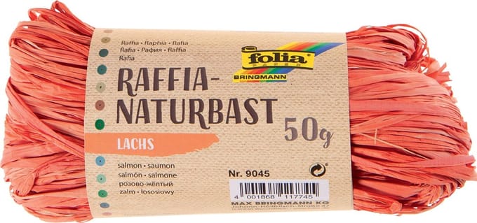 Folia raffia zalmroze 10 stuks
