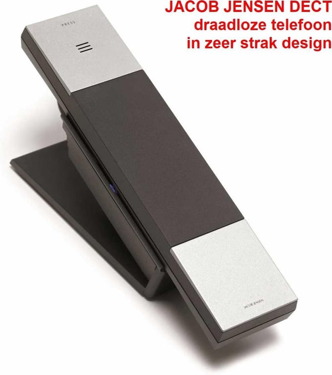 JACOB JENSEN HT20D DECT draadloze telefoon - strak design - zwart met zilver