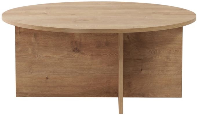 Houten salontafel "Sun" - 90 x 90 x 40 cm - Saffier Eiken